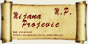 Mijana Projević vizit kartica